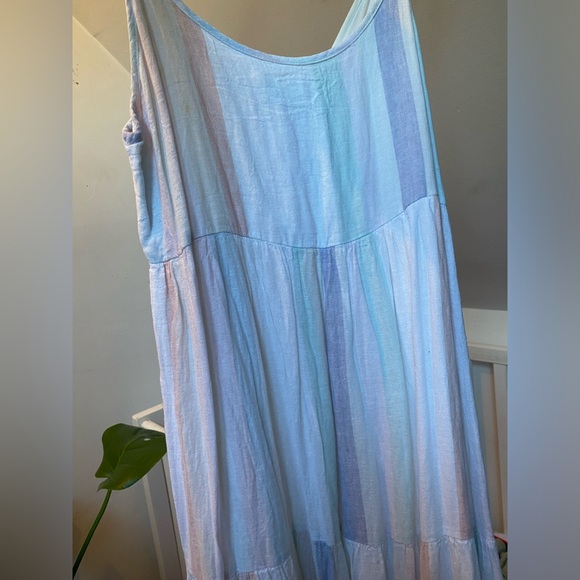 Pastel Linen flowy Summer Dress - Picture 3 of 7